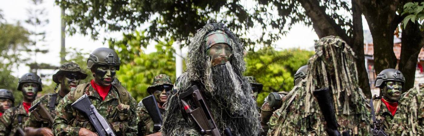 Camuflaje militar desfile 20 de julio en Medellín 2025. /FOTO: JULIO HERRERA