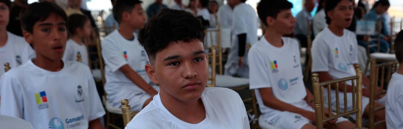 EN FOTOS: La Fundación Real Madrid inauguró una nueva Escuela Sociodeportiva en Itagüí