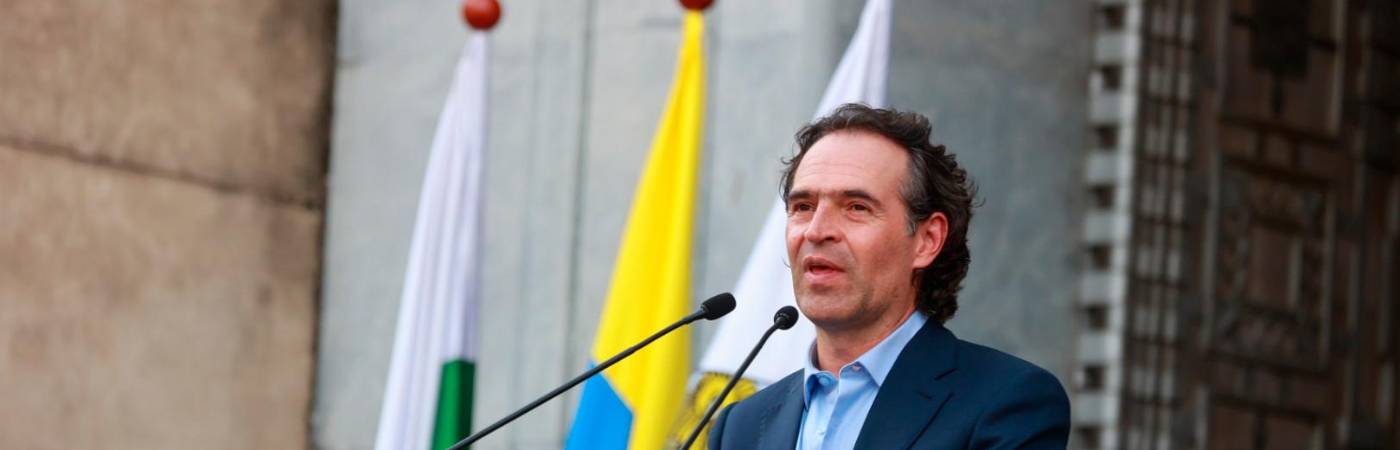 Discurso del nuevo alcalde de Medellín, Federico Gutiérrez. /FOTO: MANUEL SALDARRIAGA. 