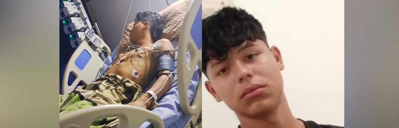 Helean David vive en Blanquizal y juega fútbol desde muy pequeño, en la escuela Calacho. Hoy sueña con volver pronto a las canchas y no tener que seguir en un hospital. FOTOS: CORTESÍA FAMILIA