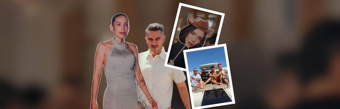 El artista llevó figuras de cartón con la cara de Luisa y las incluyó en casi todos los videos. FOTOS: CAPTURA DE VIDEO FACEBOOK PIPE BUENO