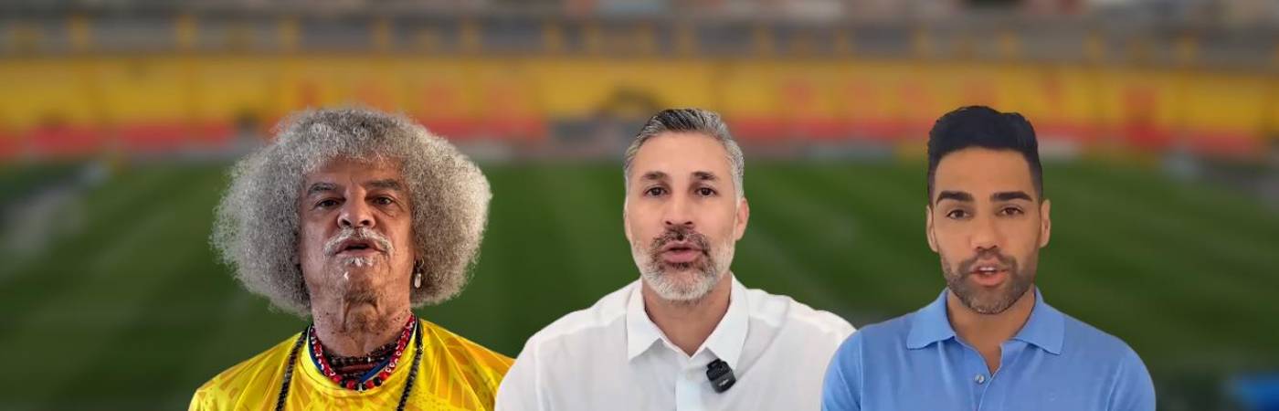 De izquierda a derechos los exjugadores: Carlos ‘Pibe’ Valderrama’, Mario Alberto Yepes y Radamel Falcao. FOTO: @MARIOAYEPES