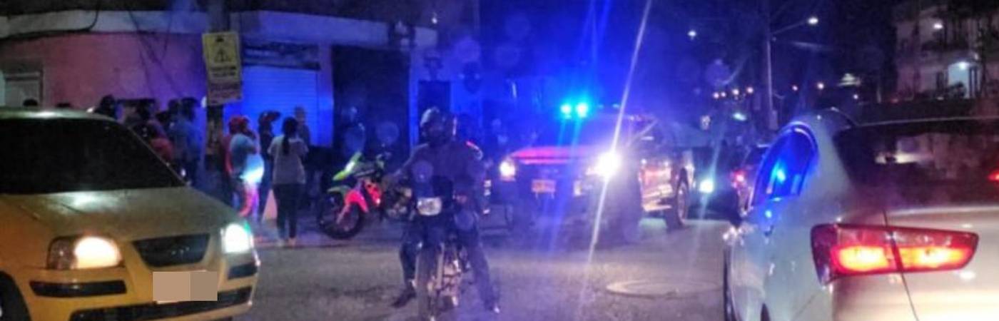 Momento del homicidio en el barrio San José, El Carmen de Viboral. FOTO: TOMADA DE ENTRE CEJA Y CEJA