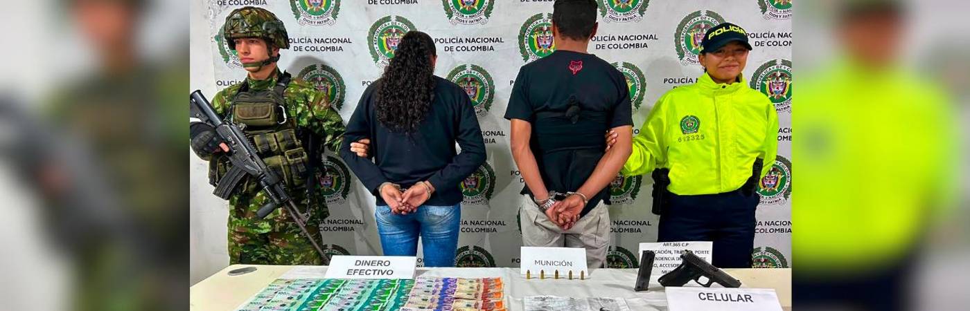 Capturados y elementos encontrados en su poder. FOTO: EJÉRCITO NACIONAL