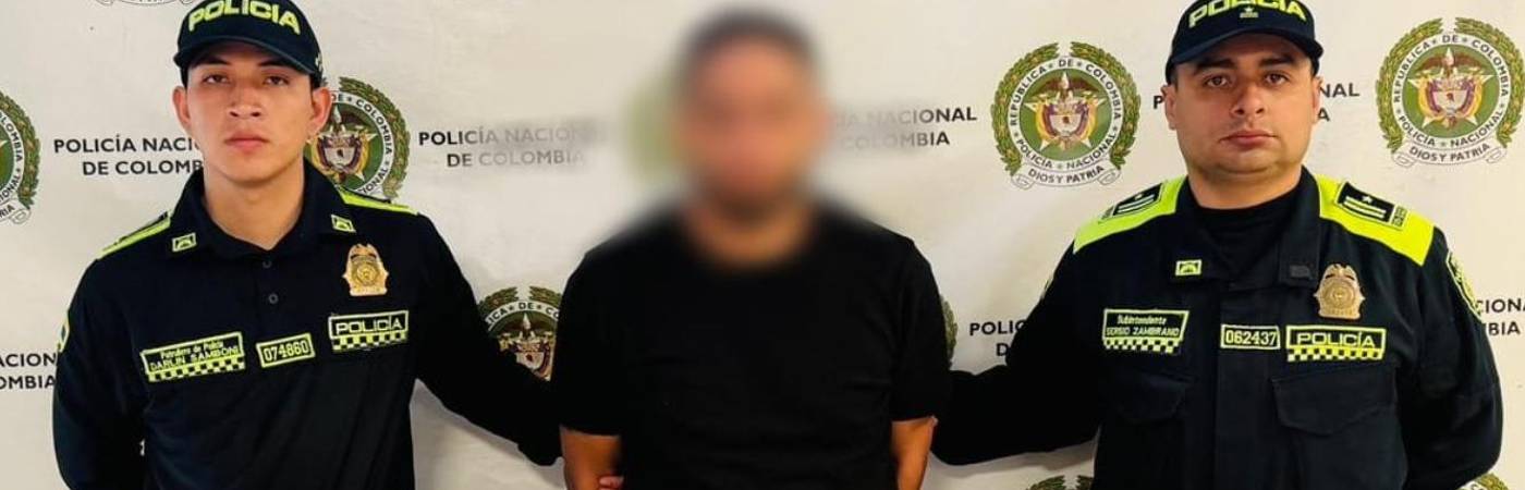 Capturado por presunto robo a adulta mayor en el barrio Las Vegas. FOTO: POLICÍA METROPOLITANA VALLE DE ABURRÁ