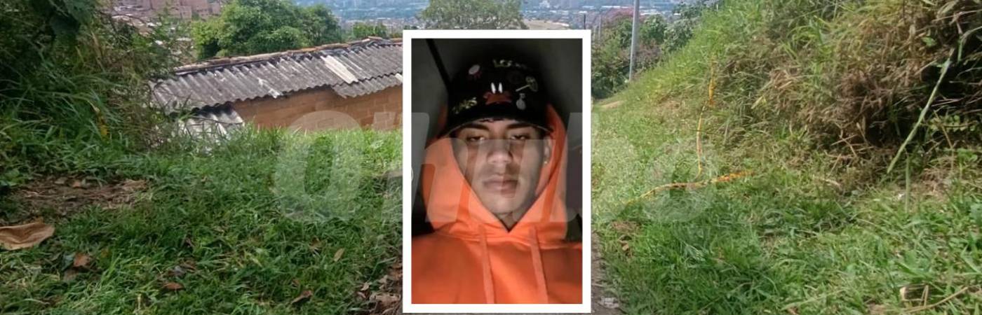 En estas escalas fue asesinado Cristian Camilo Úsuga Higuita. FOTOS: ALEJANDRA MORALES (FONDO) Y CORTESÍA (DETALLE VÍCTIMA)