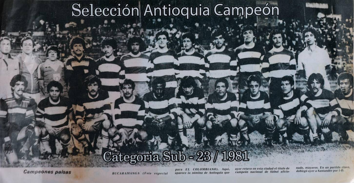 Selección Antioquia Sub-23 1981, campeona. FOTO: CORTESÍA