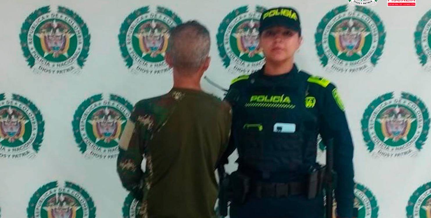 Upegui Cano tras ser capturado. /FOTO: CORTESÍA