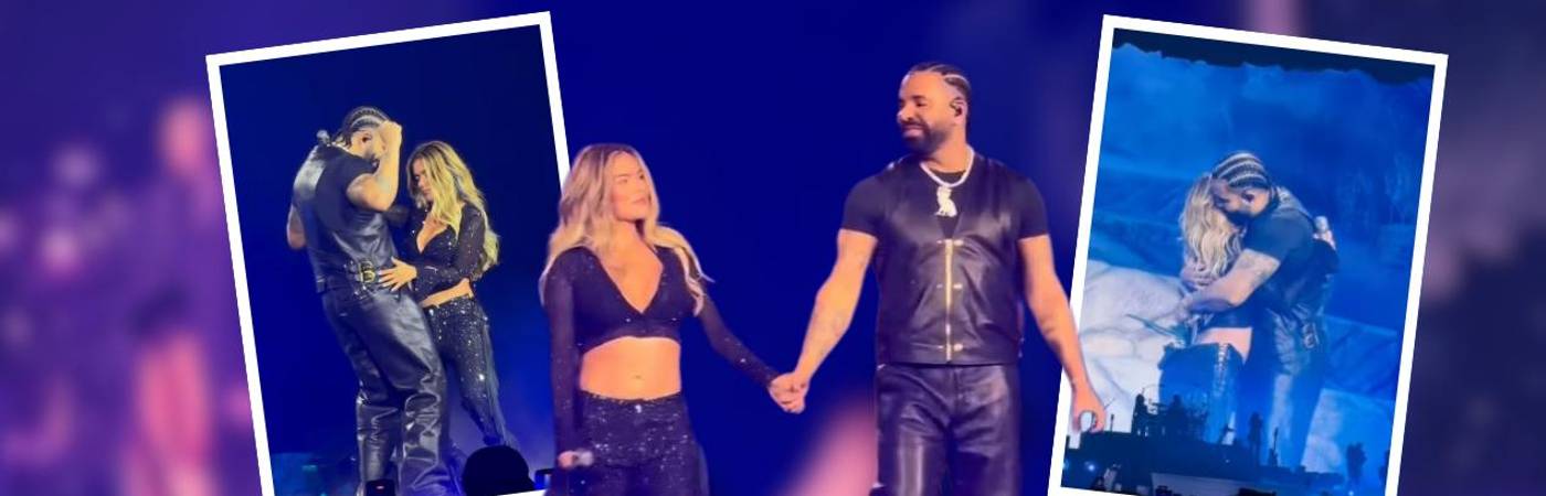 Los artistas desataron comentarios en redes tras este bailecito y complicidad en el show. FOTO: CAPTURA DE VIDEO @LIVENATIONHOUSTON Y @CONCIERTOSMEDELLIN IG