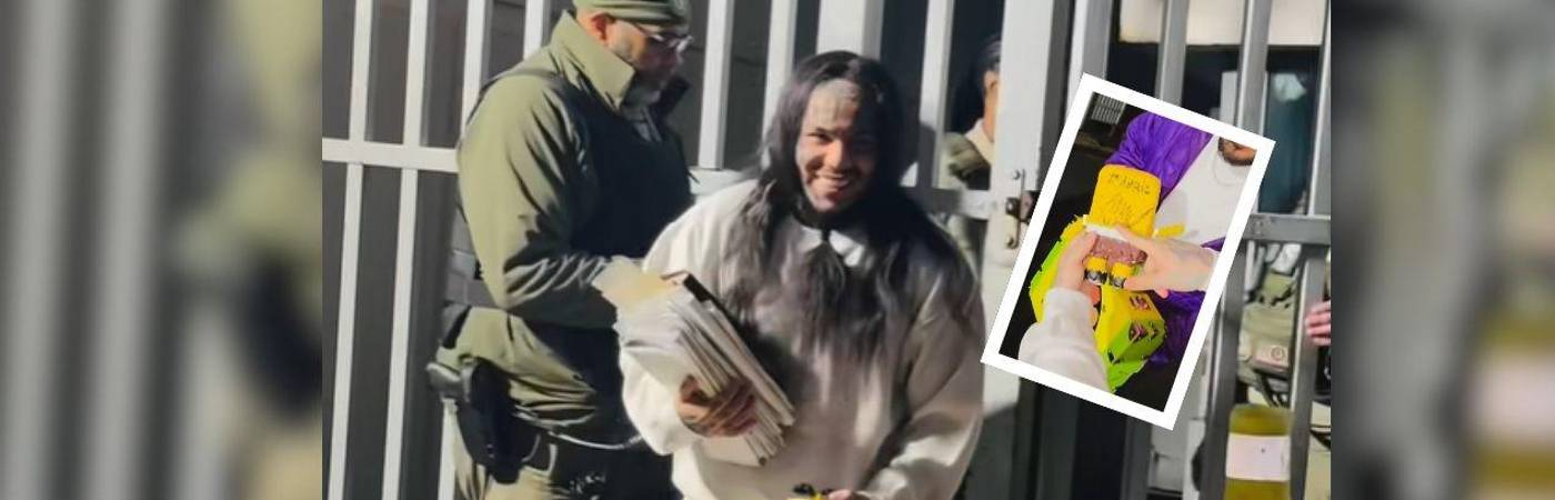 El artista estuvo encerrado tres meses por violar términos de su libertad condicional. FOTO: CAPTURA DE VIDEO INSTAGRAM @6IX9NE