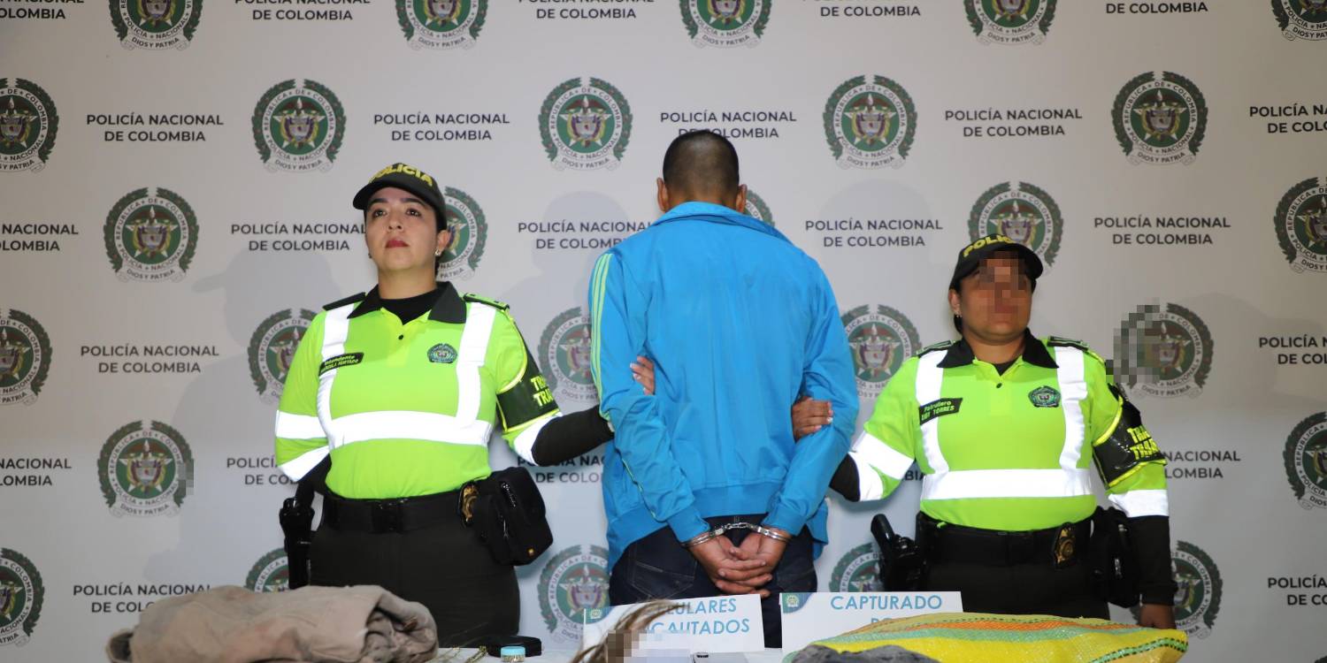 Presunto responsable del homicidio de Daniela Mendivelso Zuluaga. FOTO: CORTESÍA SECRETARÍA DE SEGURIDAD DE MEDELLÍN