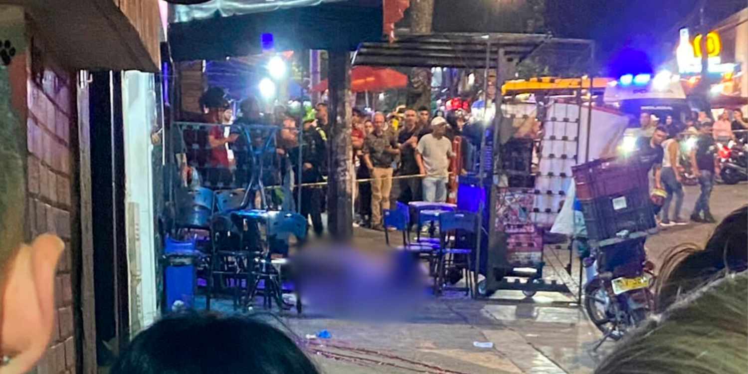 EN IMÁGENES: Un muerto y 2 heridos dejó balacera en zona rosa de Aranjuez