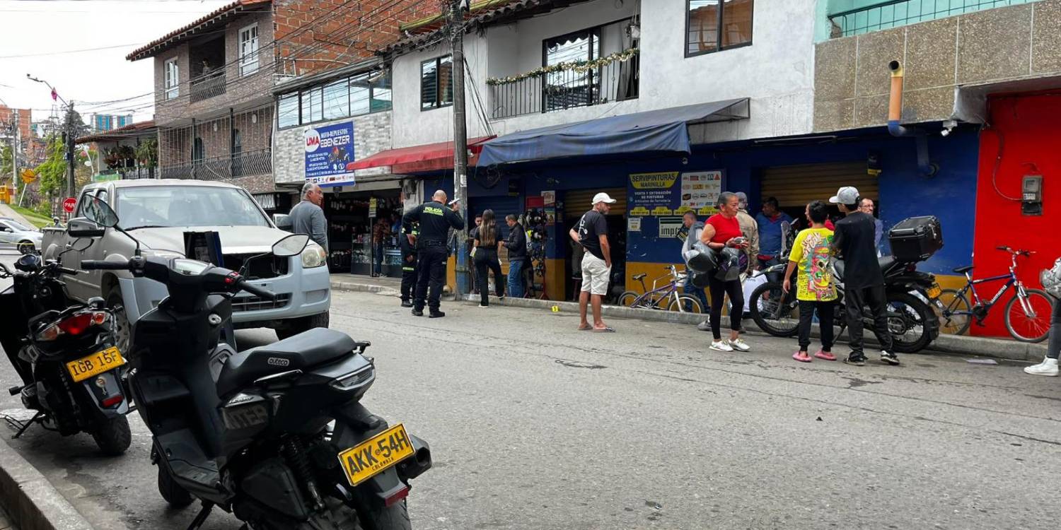 <b>Lugar donde ocurrió el homicidio de Sergio Duque. FOTO: CORTESÍA MARINILLA ANTIOQUIA C</b>