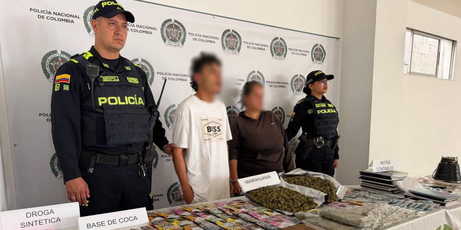Elementos incautados. FOTO: POLICÍA METROPOLITANA DEL VALLE DE ABURRÁ