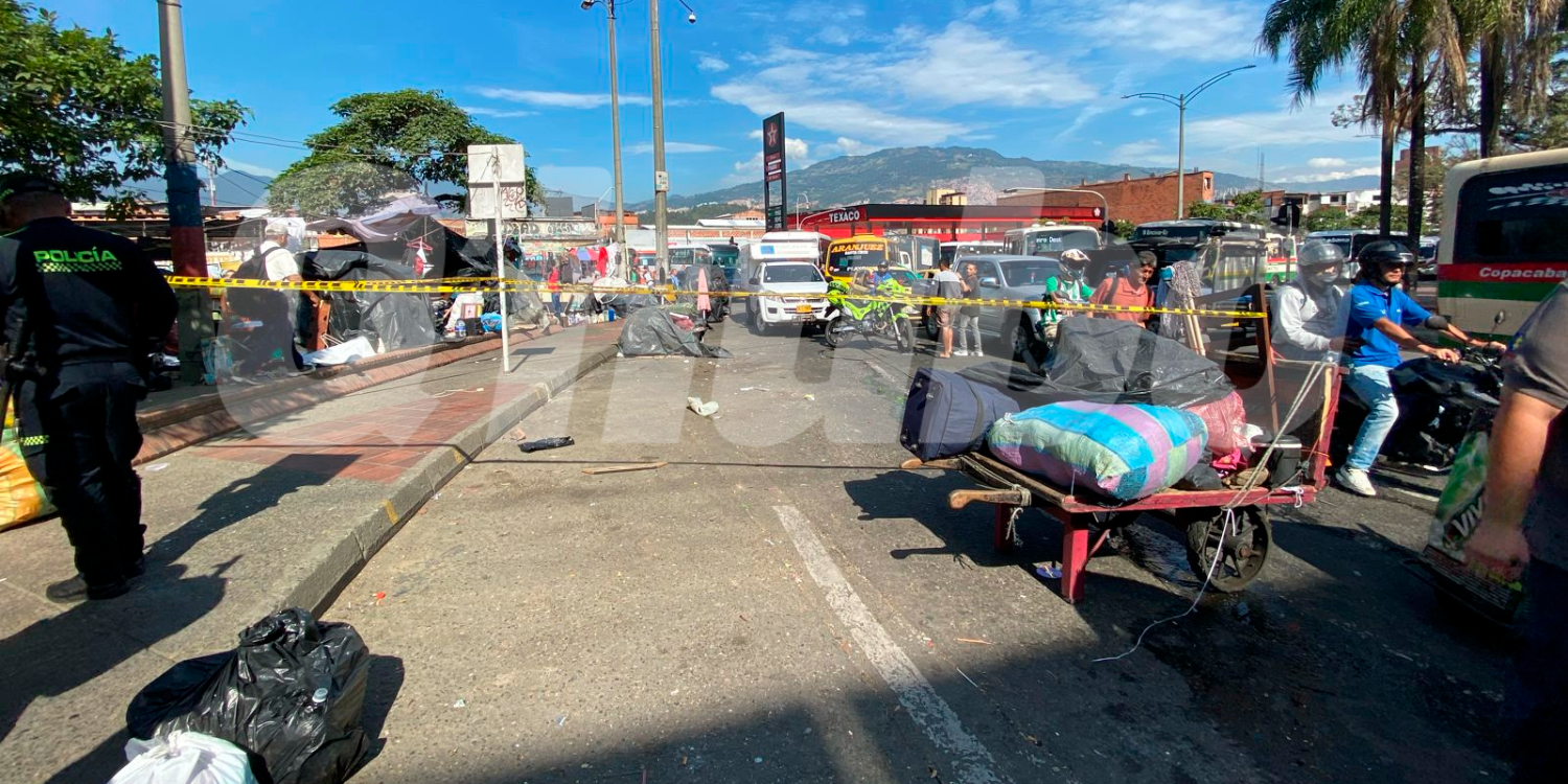 El lugar del ataque fue acordonado por las autoridades. /FOTO: ANDRÉS FELIPE OSORIO GARCÍA