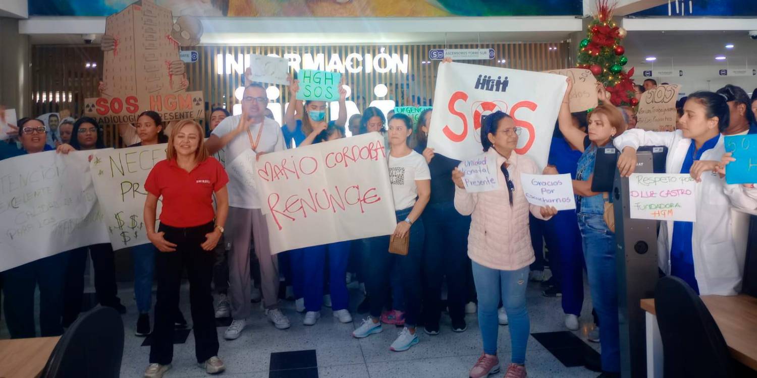 Así recibieron a Federico Gutiérrez en el Hospital General. /FOTO: MANUEL SALDARRIAGA.