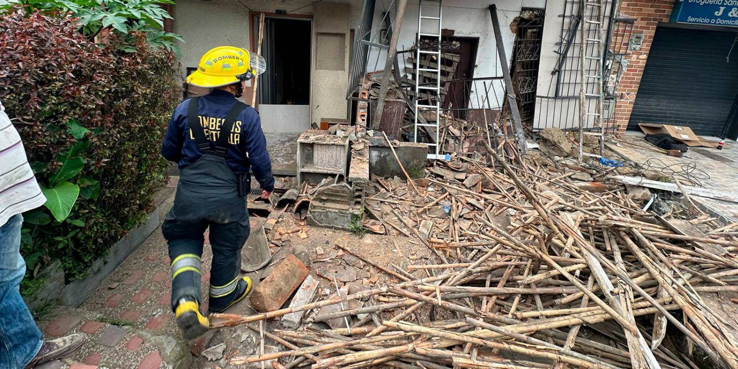 Así quedó la casa impactada.