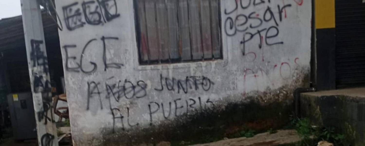 Casas marcadas con las siglas de Egc. FOTO: TOMADO DE NP NOTICIAS ONLINE