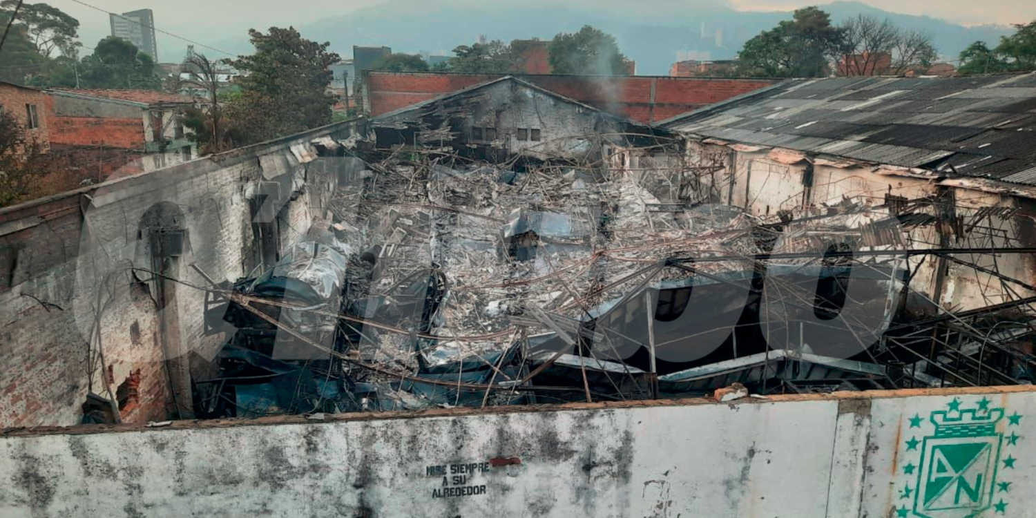 Así se ve la bodega tras el incendio. /FOTO: CORTESÍA