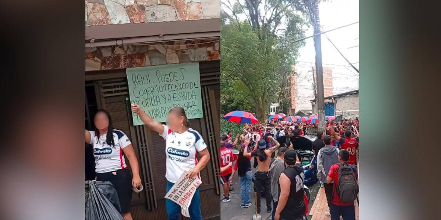 Protesta hinchas del DIM. FOTO: LA EXTRELLA REXIXTE