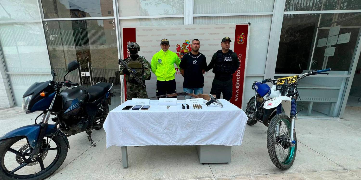 $!Alias Chicharro tras su captura. /FOTO: EJÉRCITO NACIONAL