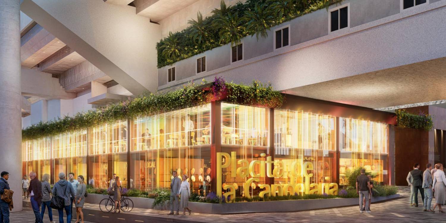 Otro de los renders que ilustra cómo quedará el espacio de esta estación. FOTO: METRO DE MEDELLÍN