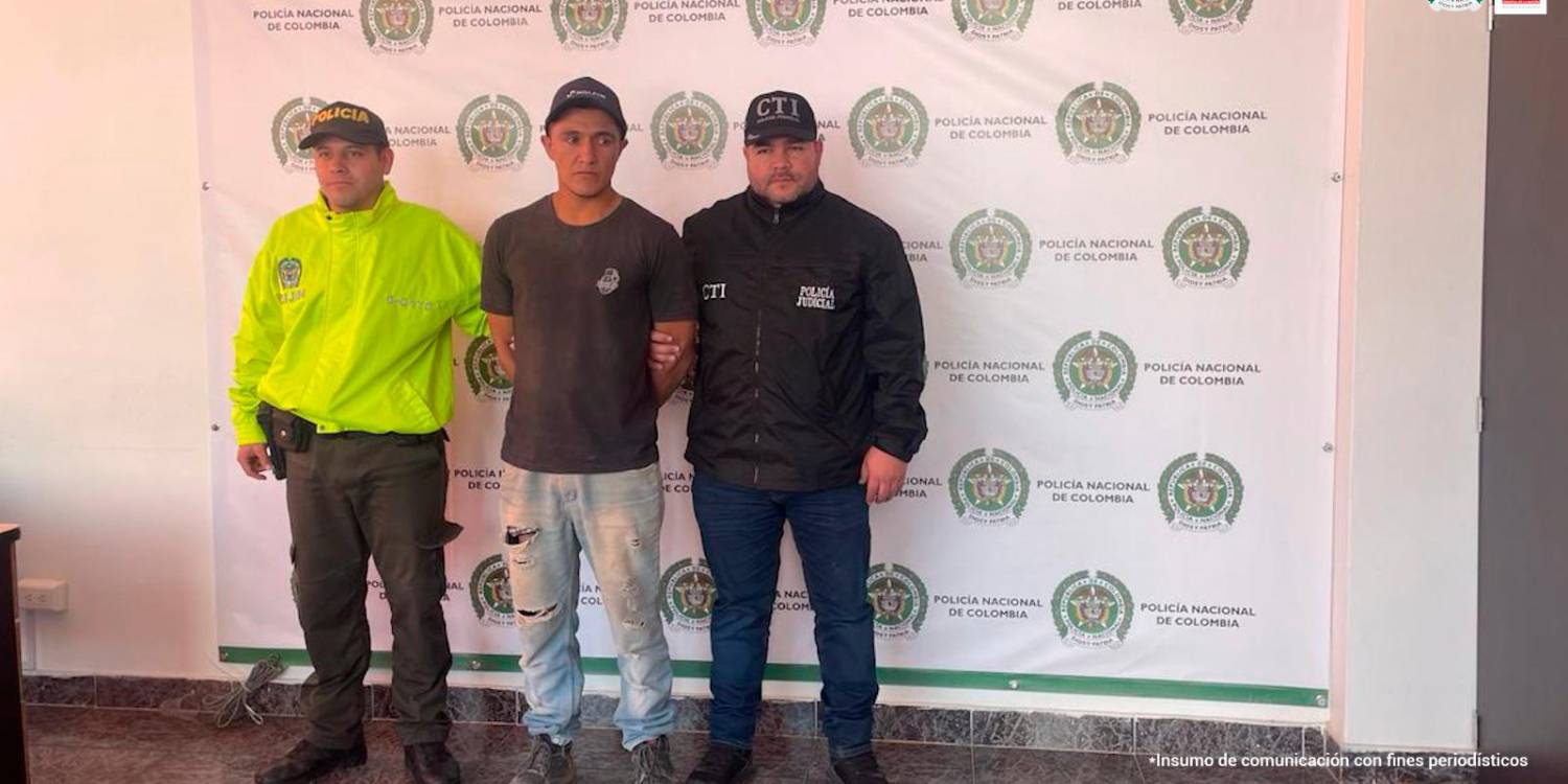 Giovanny Alexánder Castellanos Castiblanco cuando fue capturado. /FOTO: CORTESÍA