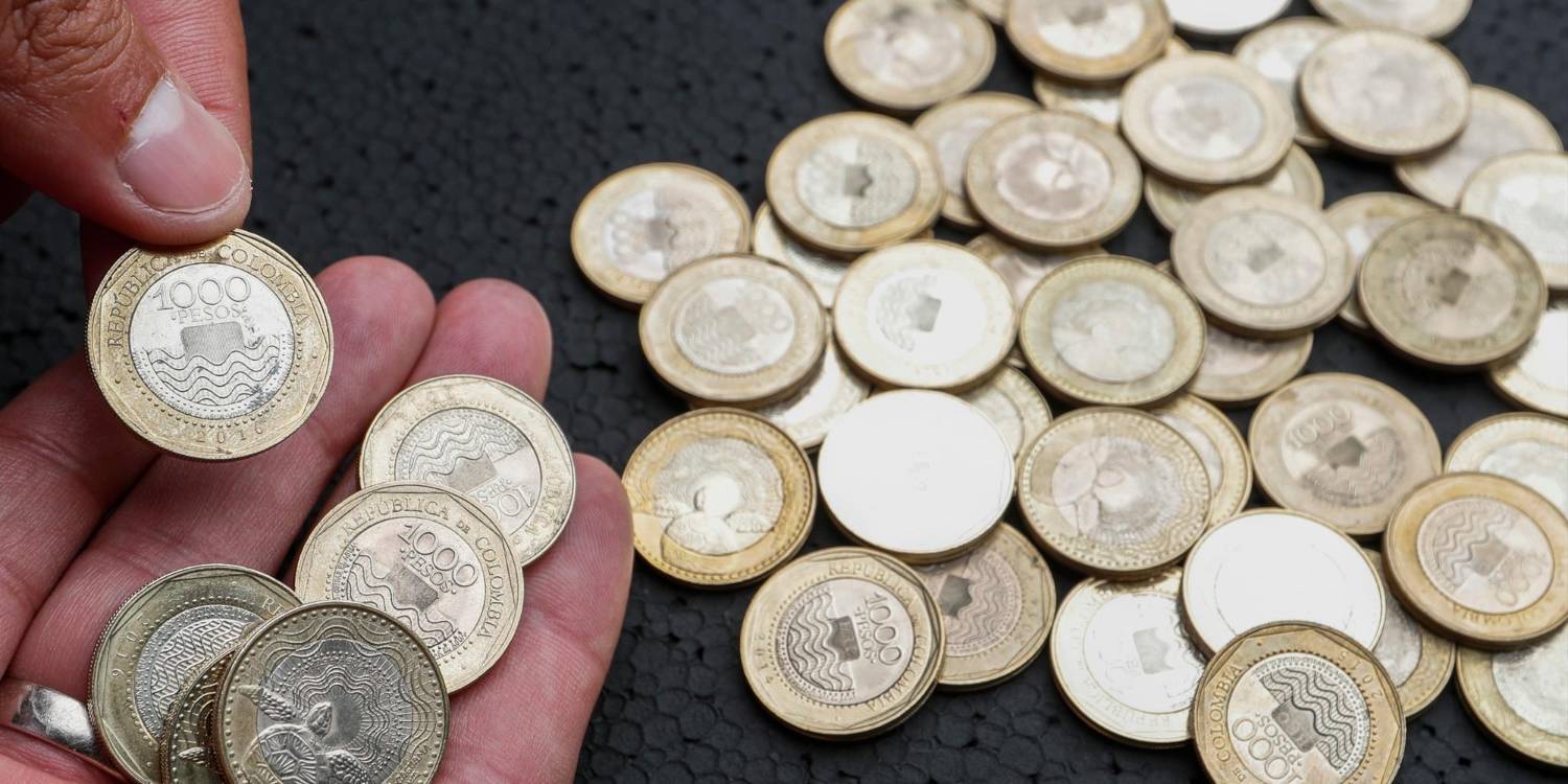 Moneda de $ 1000 en Colombia. /FOTO: ARCHIVO.