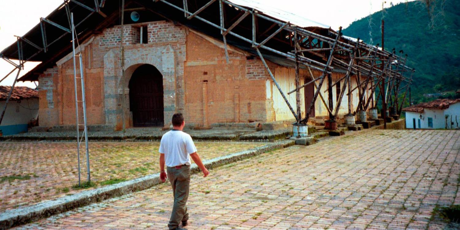 La capilla en proceso de restauración. /FOTO: ARCHIVO - EL COLOMBIANO