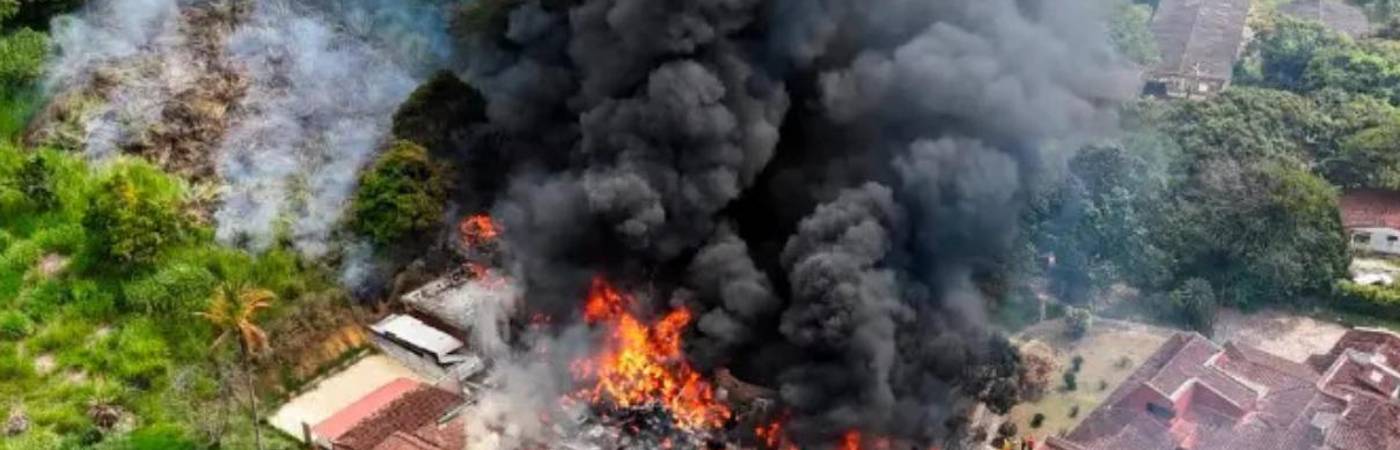 El incendio se presentó en la vereda San Diego. FOTO: CORTESÍA ALCALDÍA DE GIRARDOTA