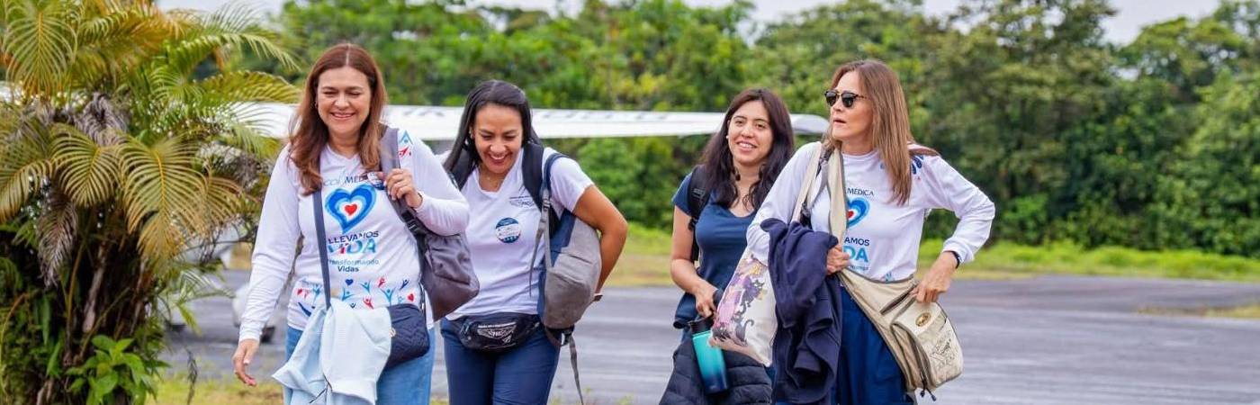 Ella eran las pasajeras de la avioneta. FOTO: ALCALDÍA DE CONDOTO