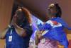 Ana Cándida Évora (centro)<span class="mln_small-caps_mln">, madre del portero de Cabo Verde, sigue el partido desde las tribunas apoyando a su hijo. FOTO: GETTY IMAGES</span>