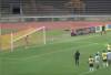 Este fue el momento en el que le cayó el travesaño el arquero. FOTO: CAPTURA DE VIDEO WIN SPORTS
