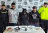 Captura de tres integrantes del grupo delincuencial Carne Rancia en Salgar. FOTO: POLICÍA ANTIOQUIA