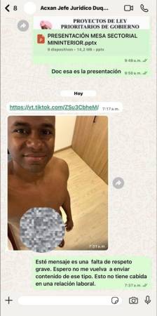 Este fue el primer pantallazo compartido por la senadora Paloma Valencia. FOTO: @PALOMAVALENCIAL