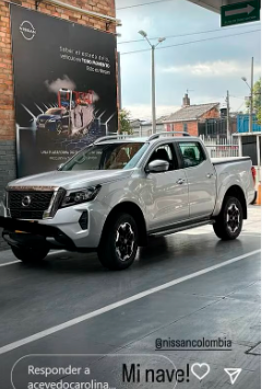 Auto de Carolina Acevedo. /FOTO: INSTAGRAM @acevedocarolina