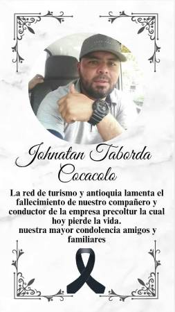 Él era Johnatan Taborda, Cocacolo, conductor y una de las víctimas fatales del accidente. /FOTO: CORTESÍA