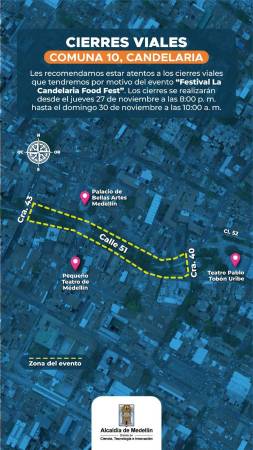 ¡Ojo! Hay cierres viales en varias partes de la ciudad, conózcalos