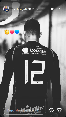 Con esta imagen en su cuenta de Instagram su salida del Rojo. FOTO: @josechunga12