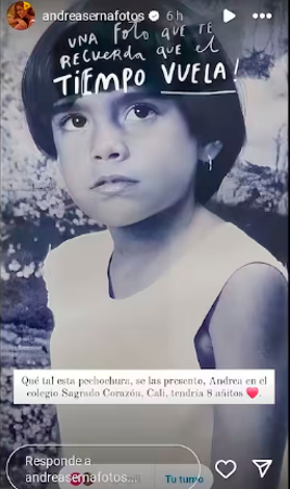 ¿Irreconocible? Así se veía Andrea Serna cuando era niña