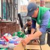 Las personas llevan el reciclaje y los pueden intercambiar por productos de la canasta familiar. FOTO: ALCALDÍA DE LA ESTRELLA 