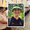 En medio de una iglesia abarrotada y una calle de honor con otros líderes comunales fue despedido Juan Esteban Urán Cano, presidente de la Junta de Acción Comunal del barrio Artex de Itagüí. FOTO: CORTESÍA