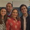 Inés María Zabaraín (centro) junto a su esposo Jorge Alfredo Vargas y sus hijos Sofía (izq.), Felipe (centro) y Laura (der). FOTO: REDES SOCIALES