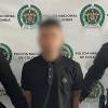 El presunto integrante del Clan del Golfo tras ser capturado por la Policía. FOTO: POLICÍA NACIONAL