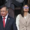 El expresidente Gustavo Petro y la exdirectora del Dapre, Angie Rodríguez. FOTO: COLPRENSA - CATALINA OLAYA