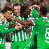 Felipe Marín, Matheus Uribe, Néider Parra y Andrés Román celebrando. FOTO: MANUEL SALDARRIAGA QUINTERO