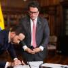 <span class="mln_uppercase_mln">Abelardo</span><b><span class="mln_uppercase_mln"> de la Espriella con el ministro de Justicia, Iván Cancino. FOTO: CORTESÍA PRESIDENCIA DE LA REPÚBLICA</span></b>