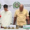 En total, fueron capturados tres presuntos integrantes del grupo delincuencial El Salado. FOTO: POLICÍA METROPOLITANA VALLE DE ABURRÁ