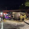 Accidente en la glorieta de Niquía. FOTO: ALCALDÍA DE BELLO