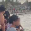 La multitud se acercaba a la playa tras el hallazgo del cuerpo sin vida de la niña de 14 años. FOTO: TOMADA DE FACEBOOK RIONOTICIAS.CO